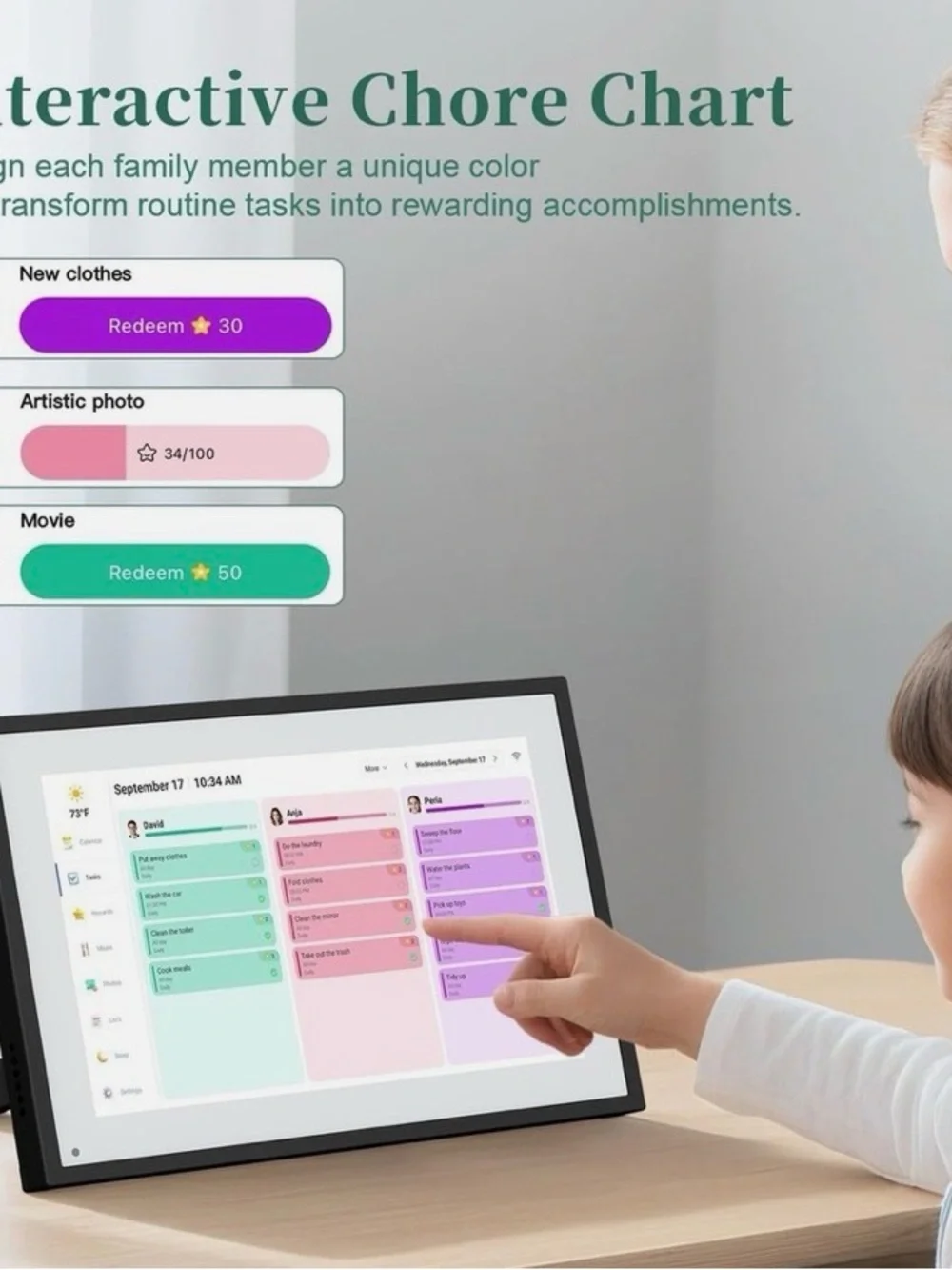 Smart Digital Calendar, 10.1” HD Smart Touch Screen